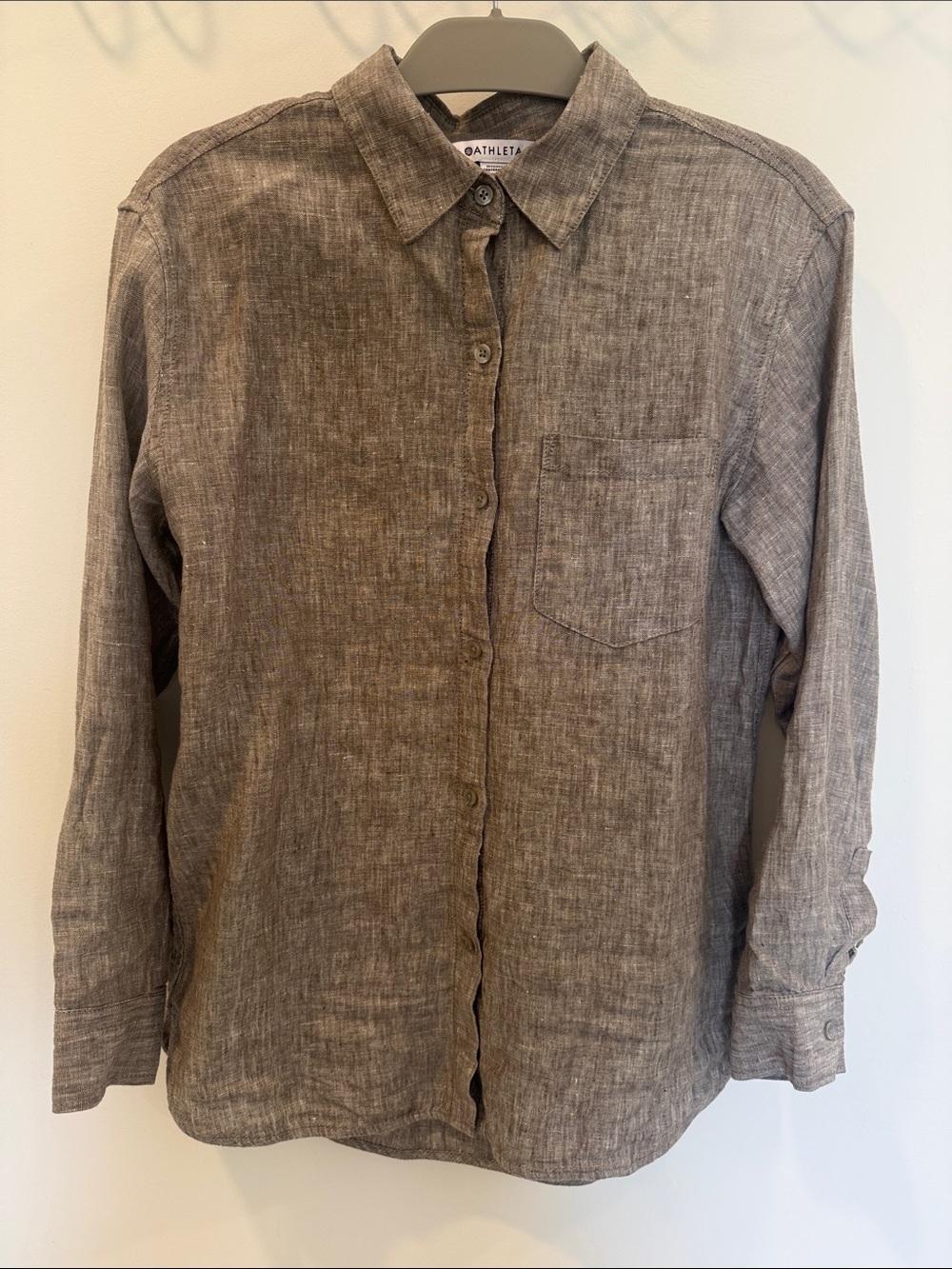 Athleta Retreat Linen Button down top